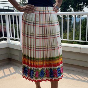 Jcrew pleated Floral Skirt